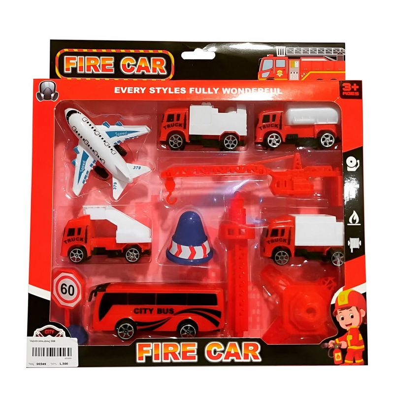 GENERICO - Camion Vehículos Gruas Bomberos Coleccion Juguete Niños