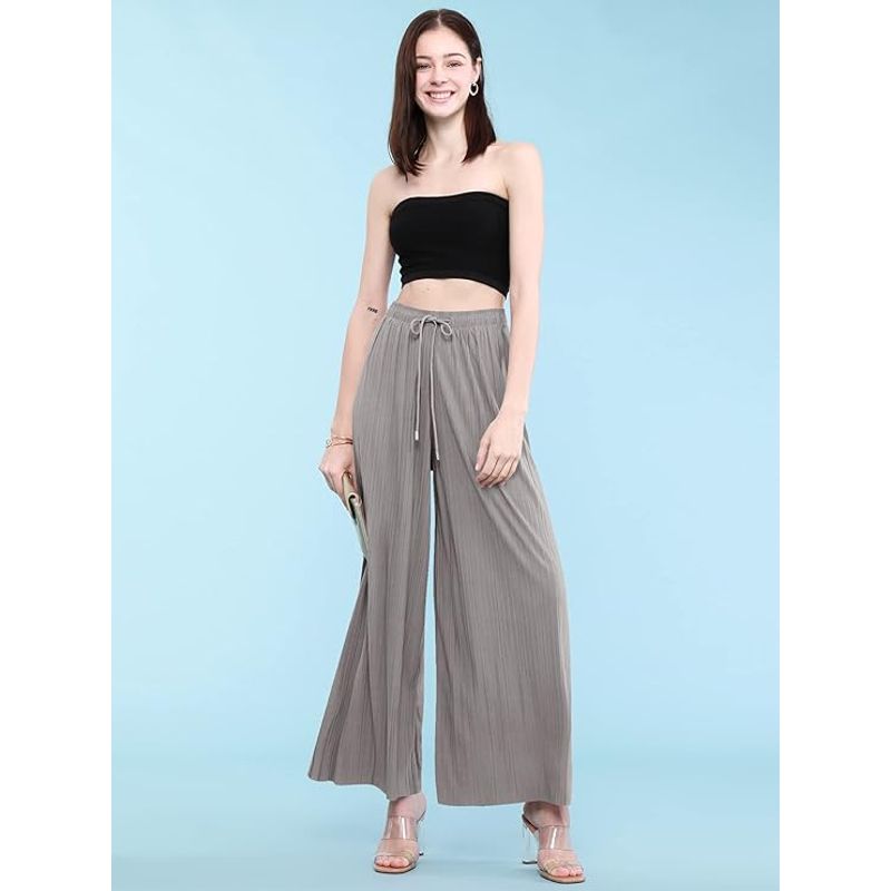 GENERICO - Pantalon Palazzo Ancho Plisado