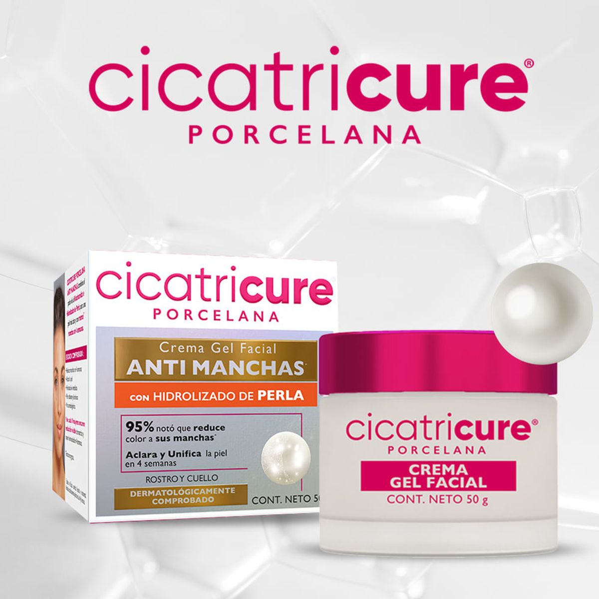 CICATRICURE - Cicatricure  Crema Gel Facial Porcelana X 50g