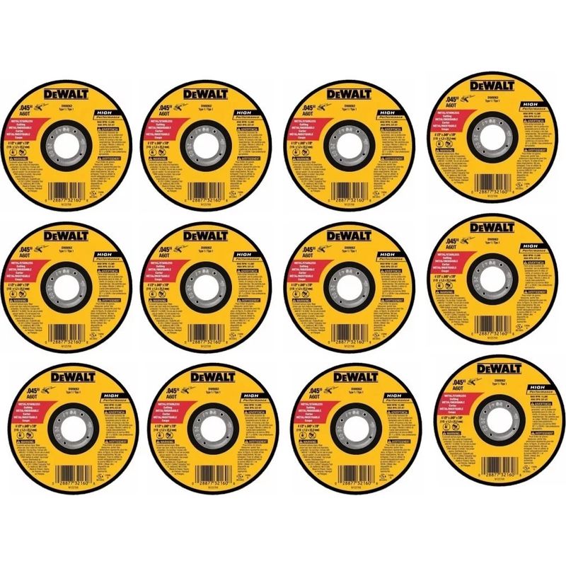 DEWALT - Disco de corte para pulidora de 4,5p X 12 unidades promo
