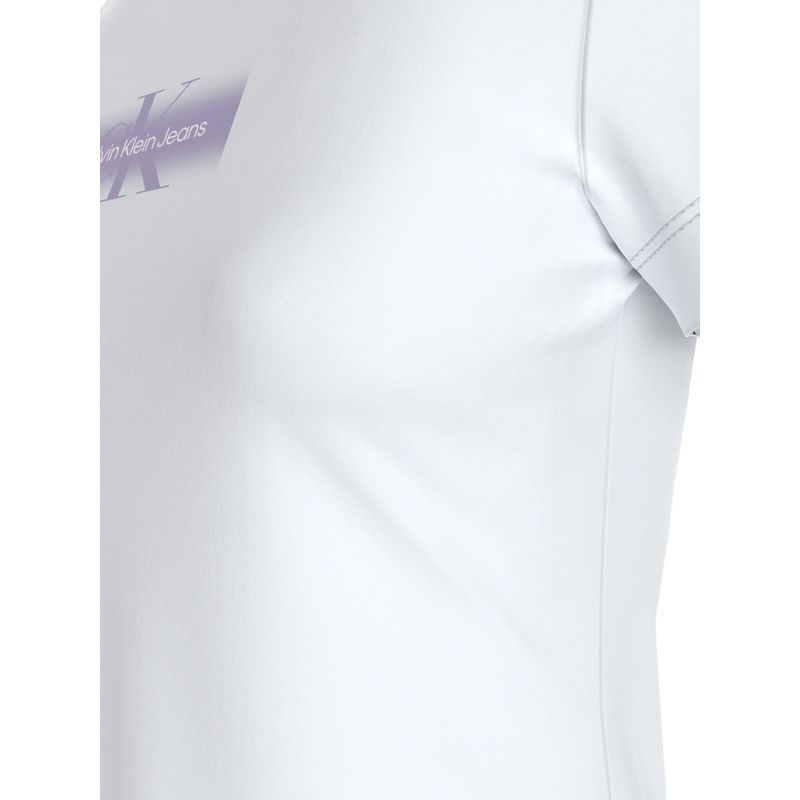 CALVIN KLEIN - Camiseta blanca slim con monograma desvanecido Calvin Klein