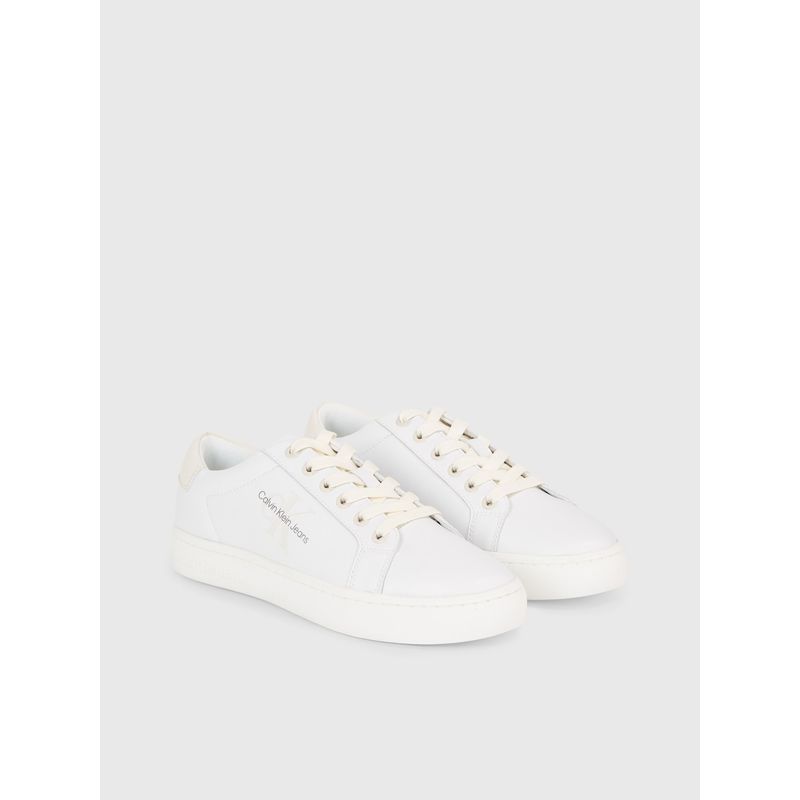CALVIN KLEIN - Tenis blanco classic cupsole de cuero Calvin Klein