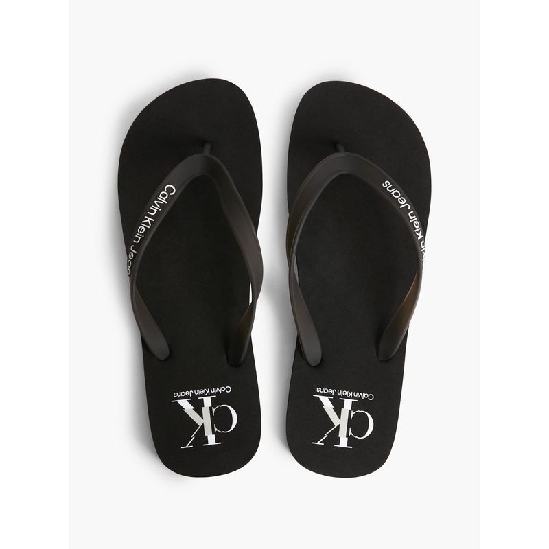 CALVIN KLEIN - Sandalias Negro Con Logo Para Hombre Calvin Klein