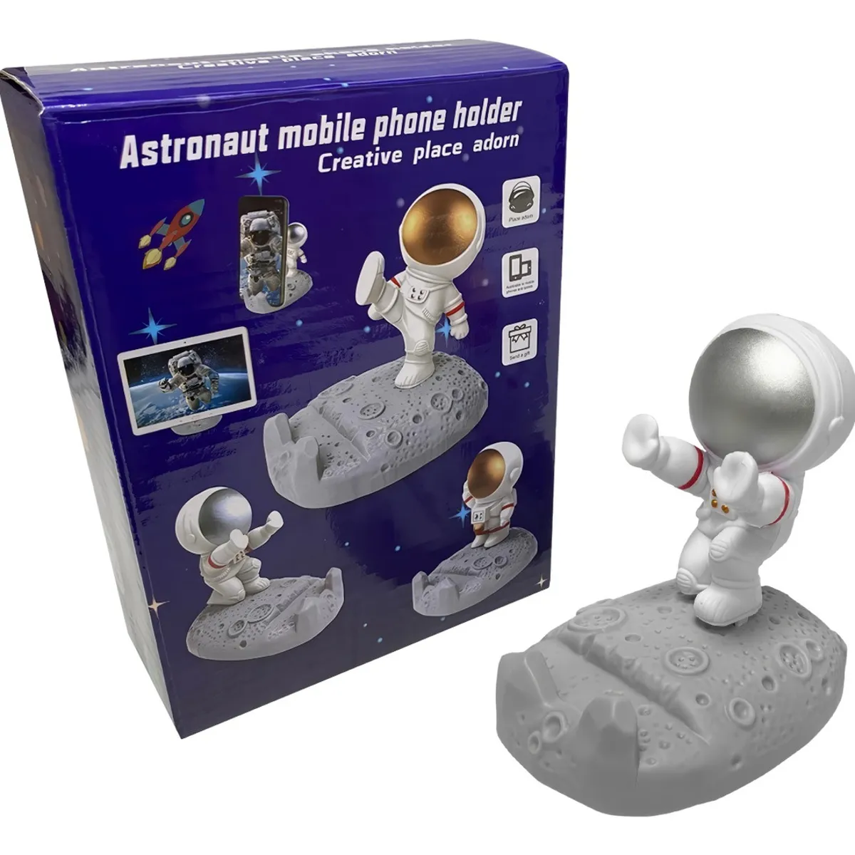 GENERICO - Soporte Astronauta Escritorio Base Holder Celular Tablet