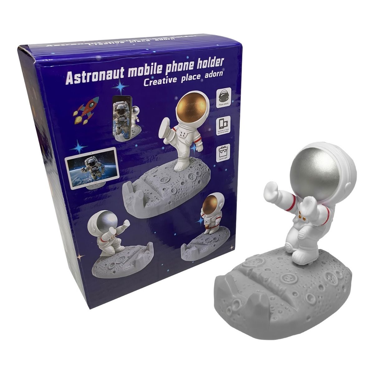 GENERICO - Soporte Astronauta Escritorio Base Holder Celular Tablet