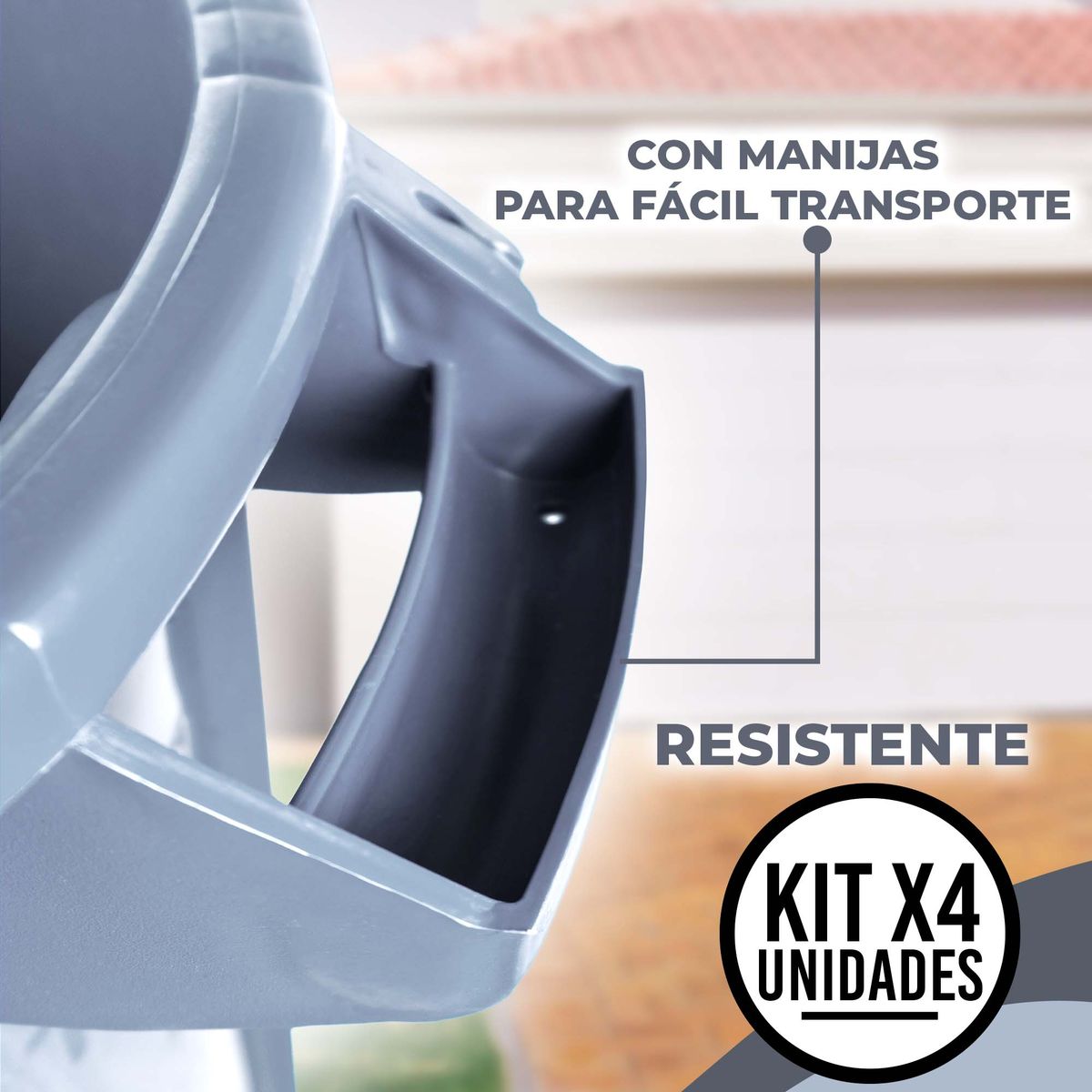 ENERGY PLUS - Combo x4 Tanque Plástico Multiusos 120L -Almacenar Agua Gris