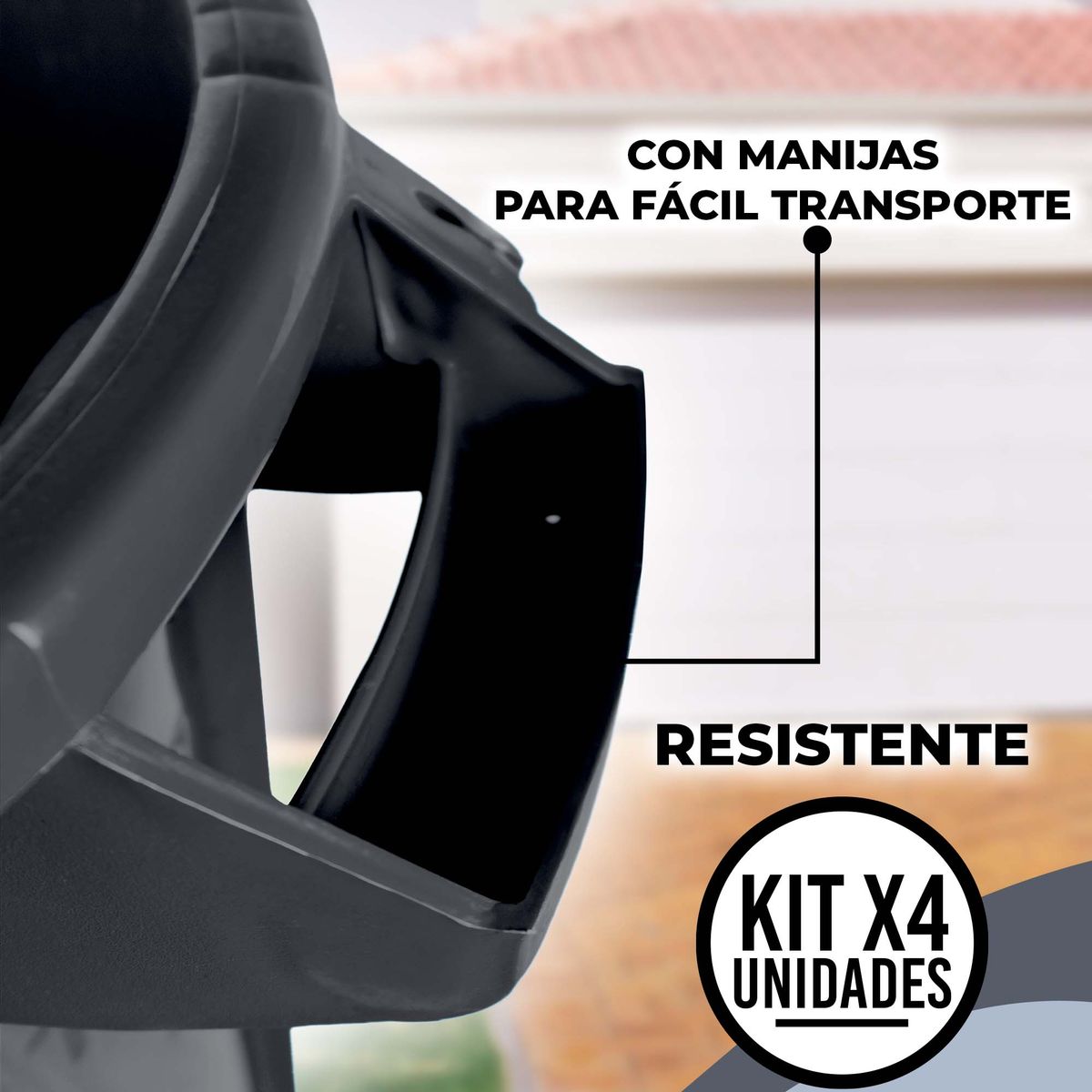 ENERGY PLUS - Combo x4 Tanque Plástico Multiusos 120L Almacenar Agua Negra