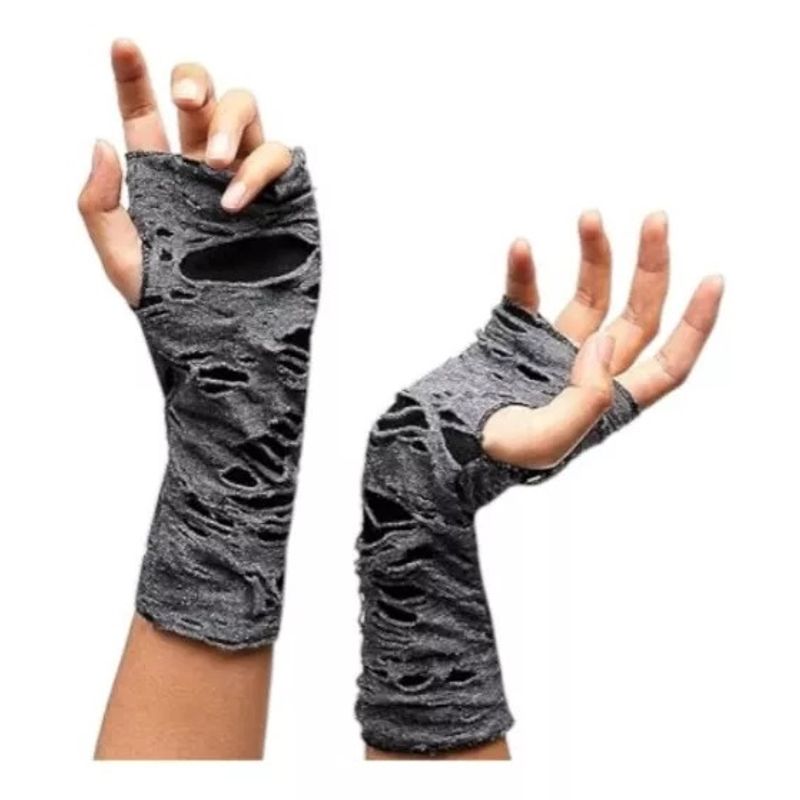 GENERICO - Guantes Goticos Sin Dedos Disfraces Halloween Zombie