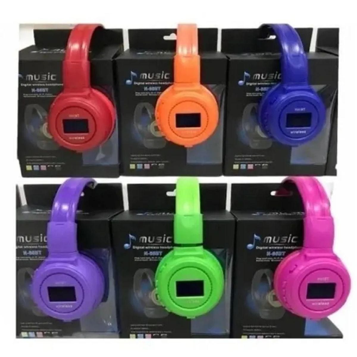 GENERICO - AUDIFONOS N65BT DIADEMA BLUETOOTH PANTALLA AUX