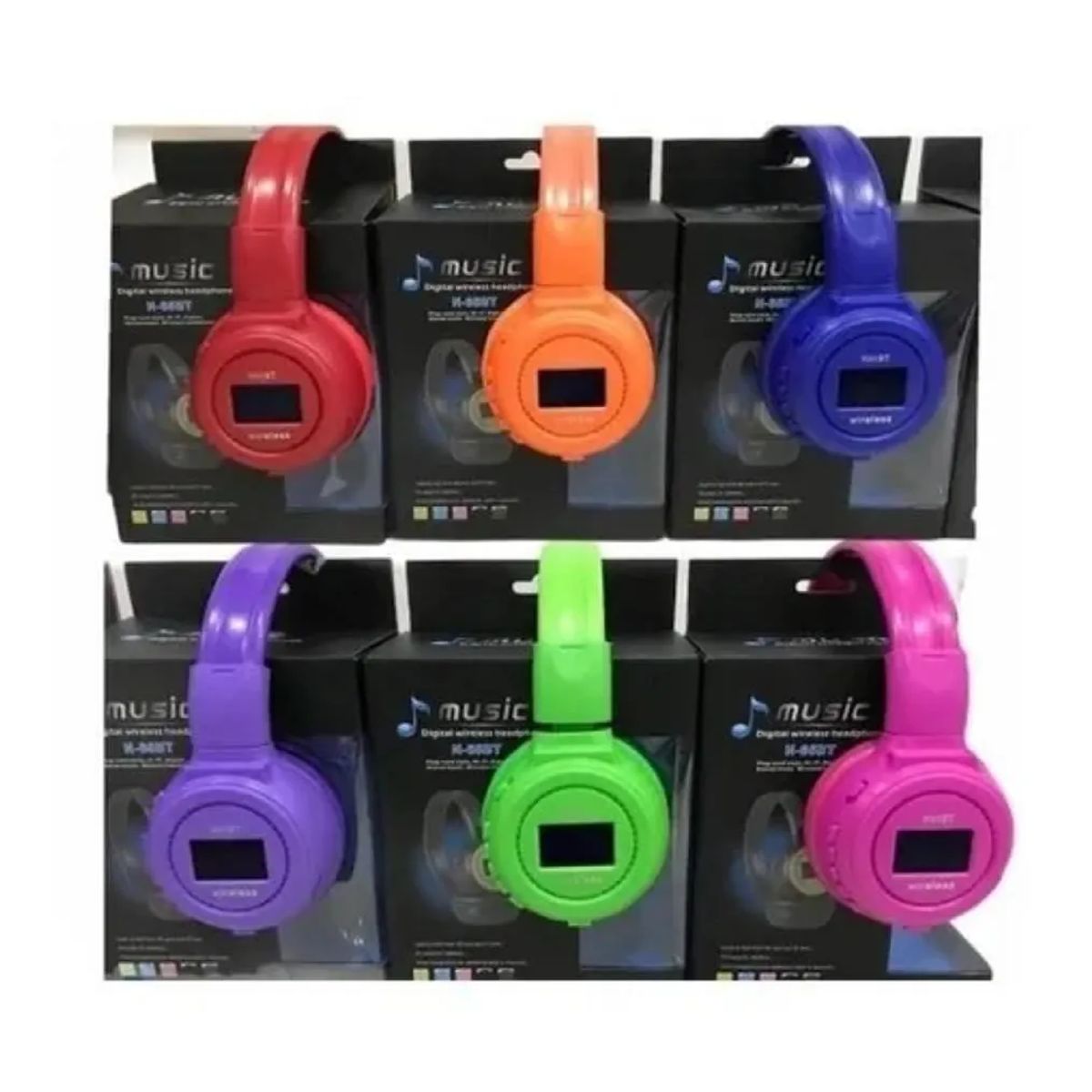 GENERICO - AUDIFONOS N65BT DIADEMA BLUETOOTH PANTALLA AUX