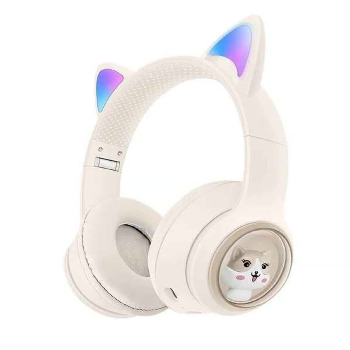 GENERICO - AUDIFONOS AKZ-01 OREJAS DE GATO RECARGABLE