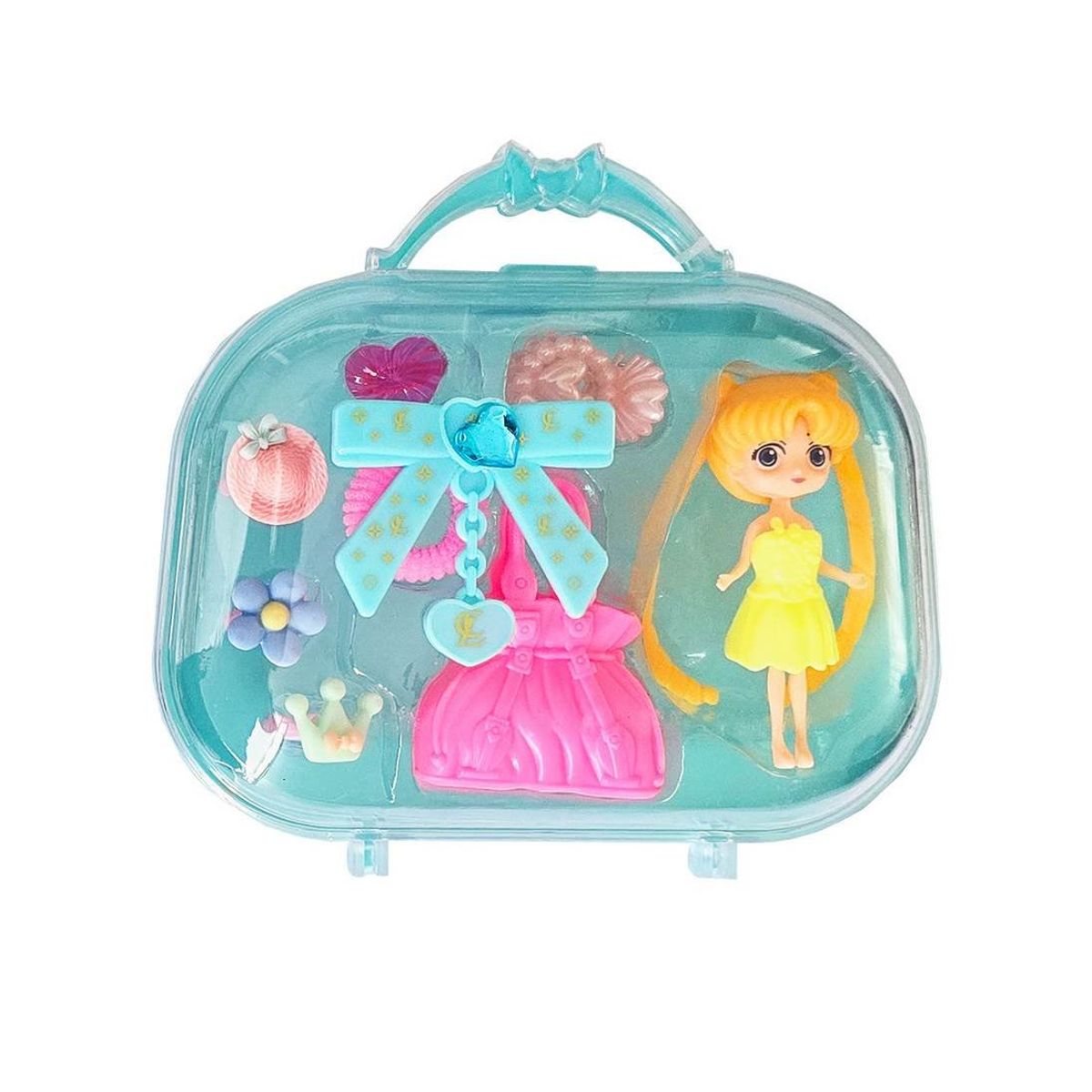 GENERICO - Muñeca Accesorios Anillos Bolso Maleta Juguete X 2 Unidades