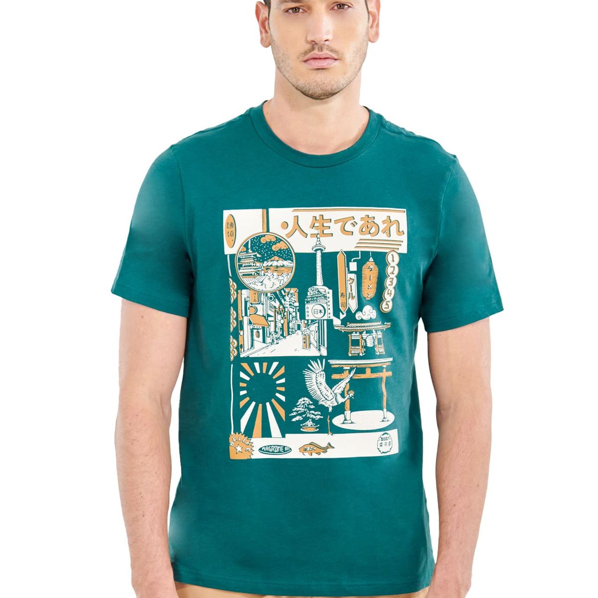 BELIFE - Camiseta Manga Corta Estampada.-