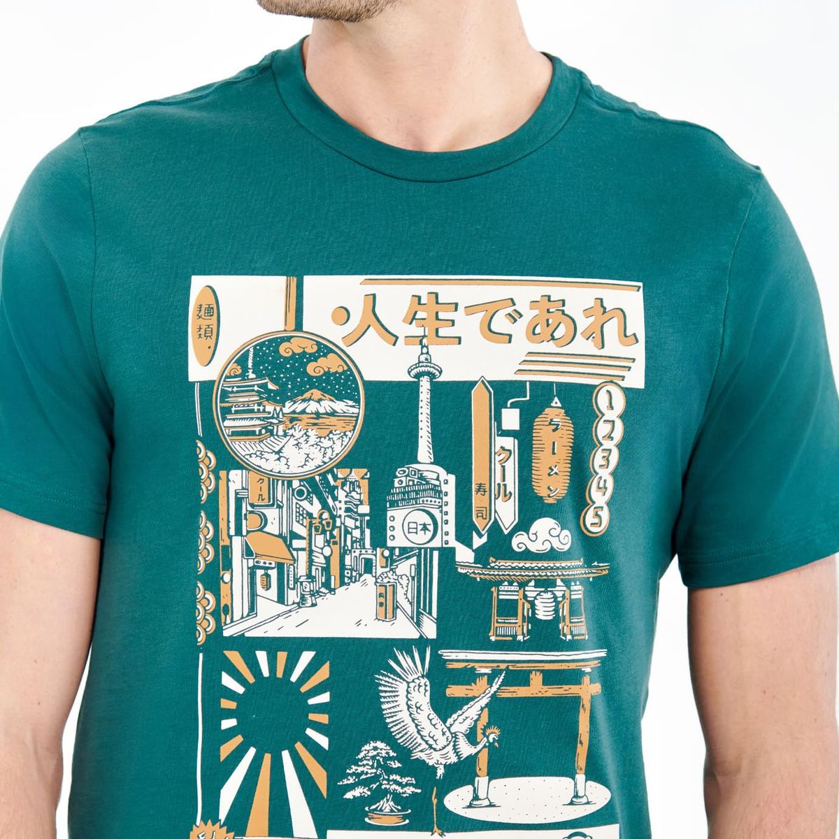 BELIFE - Camiseta Manga Corta Estampada.-