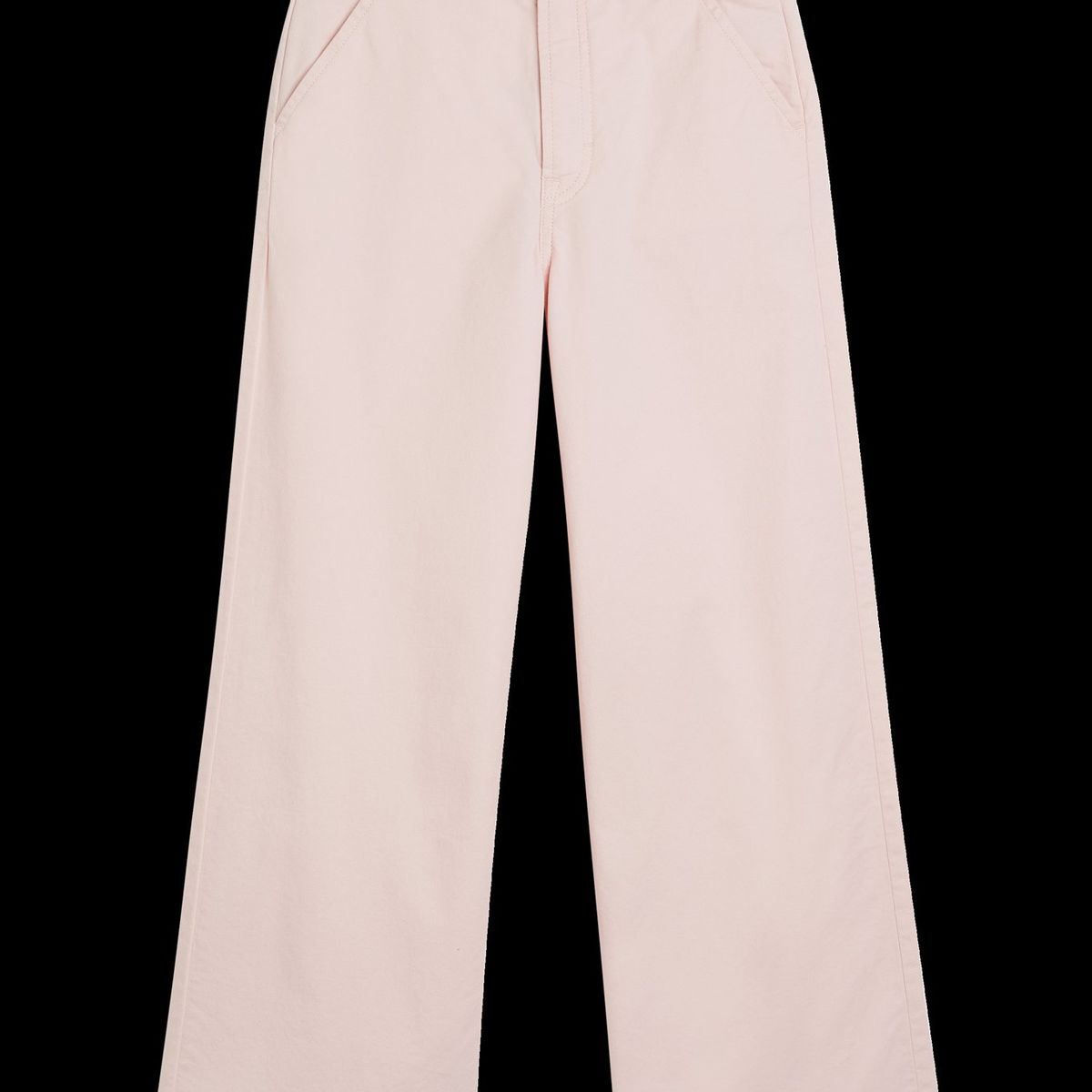 TOMMY HILFIGER - Pantalón Niña Rosado Chino Essential Con Pierna Ancha Tommy Hilfiger