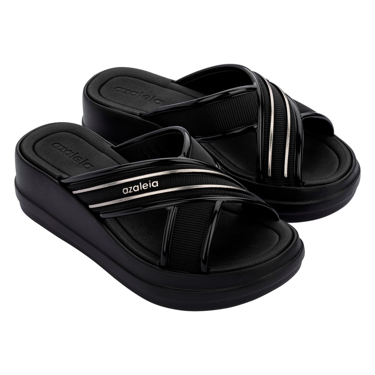 AZALEIA - SANDALIA MUJER NEGRO AZALEIA SOFT SLIDE PLAT 83680-BA334