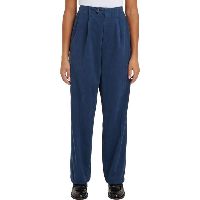 TOMMY HILFIGER - Pantalón azul chino amplio de pierna recta Tommy Hilfiger