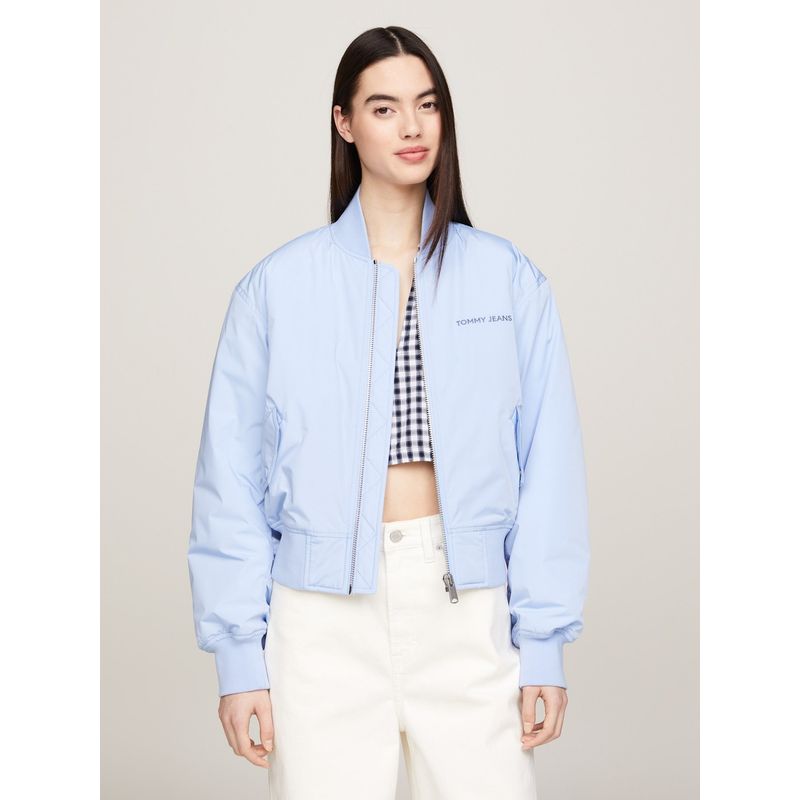 TOMMY HILFIGER - Chaqueta celeste bomber Classics con logo Tommy Jeans