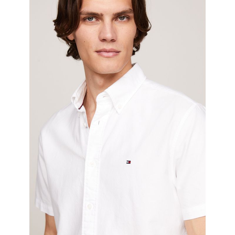 TOMMY HILFIGER - Camisa blanca Heritage de manga corta Tommy Hilfiger