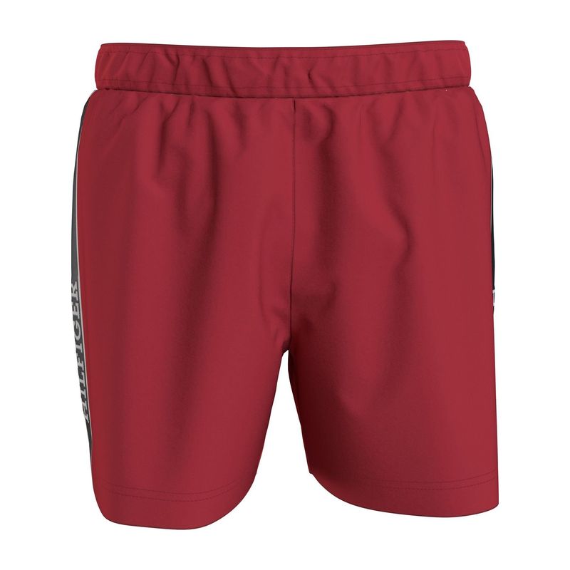 TOMMY HILFIGER - Pantaloneta De Baño Roja Hilfiger Flag Tommy Hilfiger