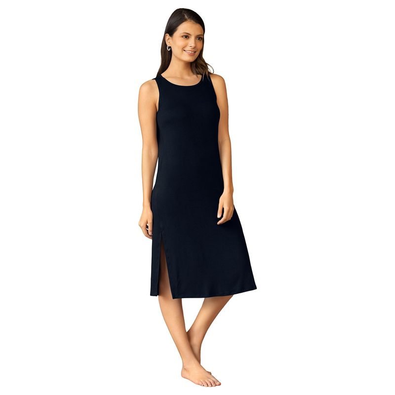 LEONISA - Leonisa Vestido manga sisa silueta semiajustada como pijama o exterior