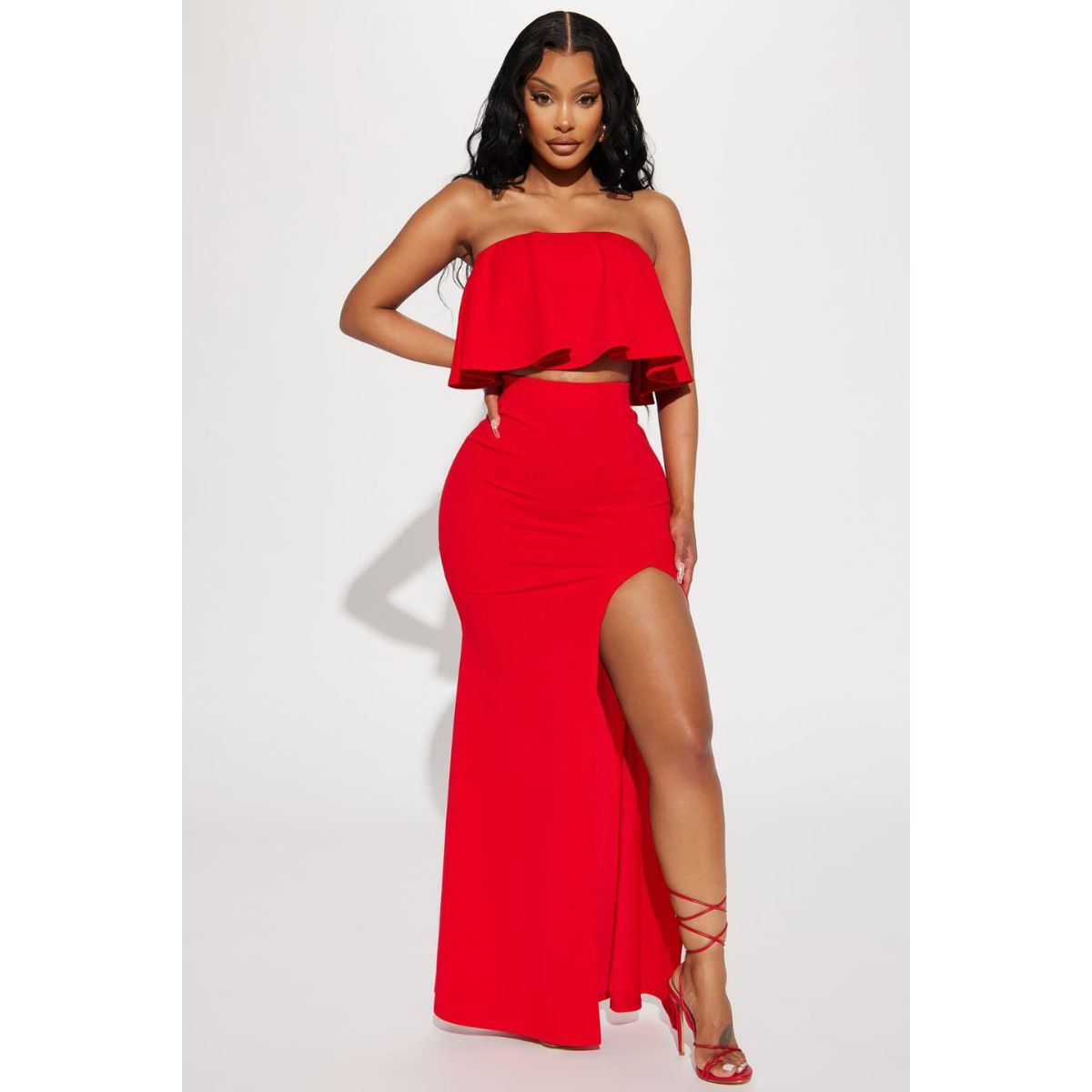 NEGRELI - CONJUNTO CASUAL TOP Y FALDA REF-3053