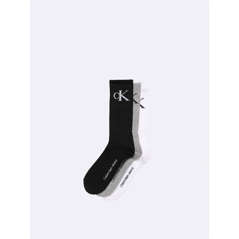 CALVIN KLEIN - Pack negro de 3 medias largas archive Calvin Klein