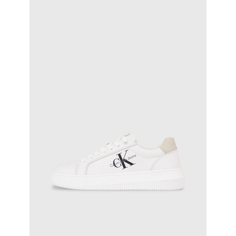 CALVIN KLEIN - Tenis blanco chunky cupsole laceup Calvin Klein