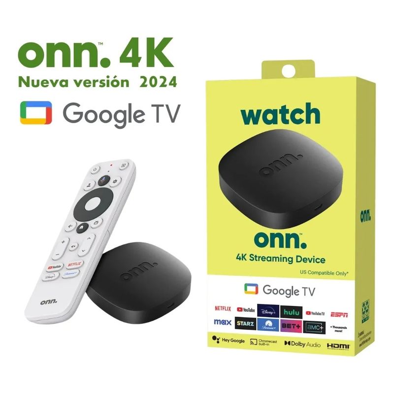 GOOGLE - Watch Onn 4k Streaming Google Tv Control De Voz Configurado