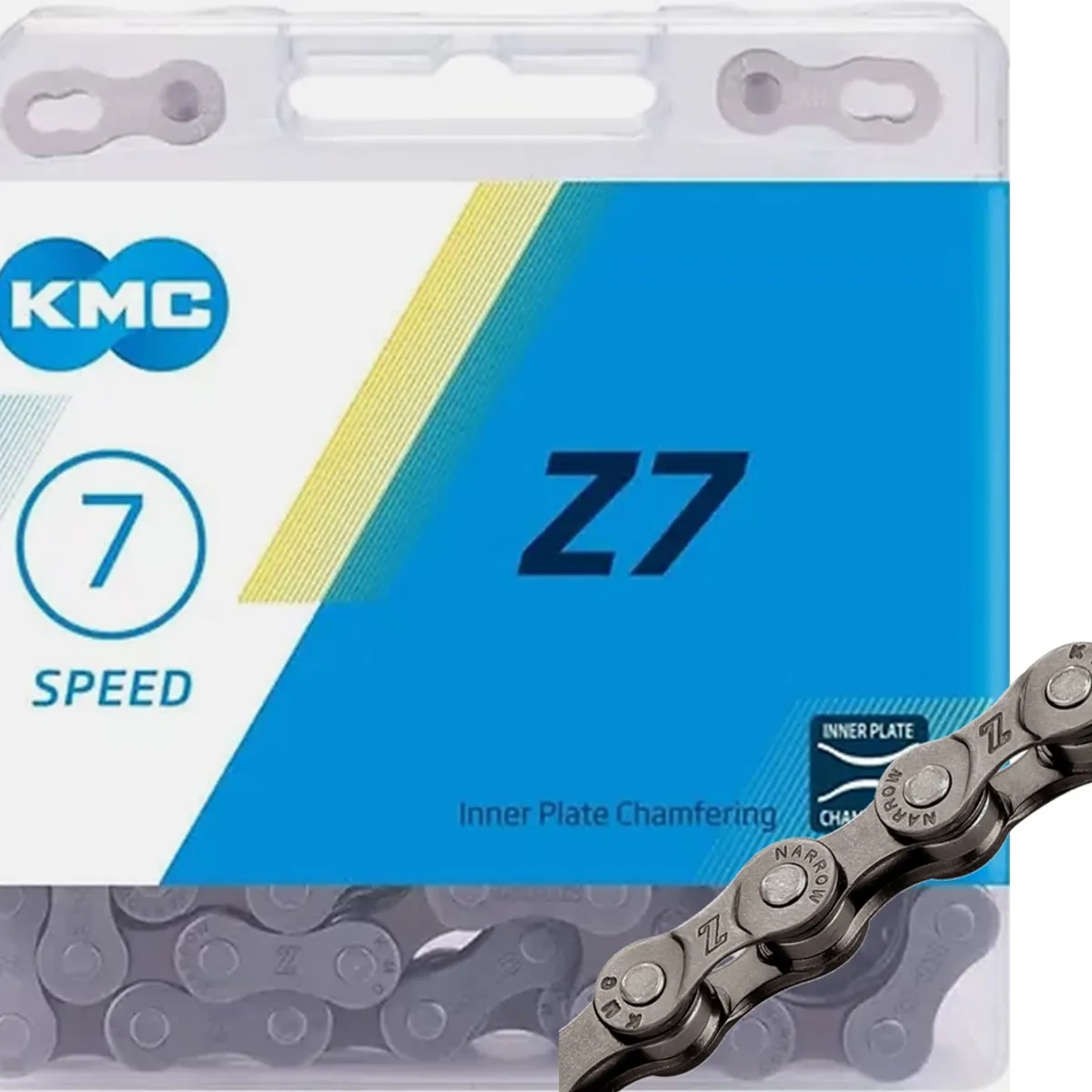 KMC - Cadenilla Bicicleta Kmc Z7 Cadena Ruta Montaña 7 Velocidades