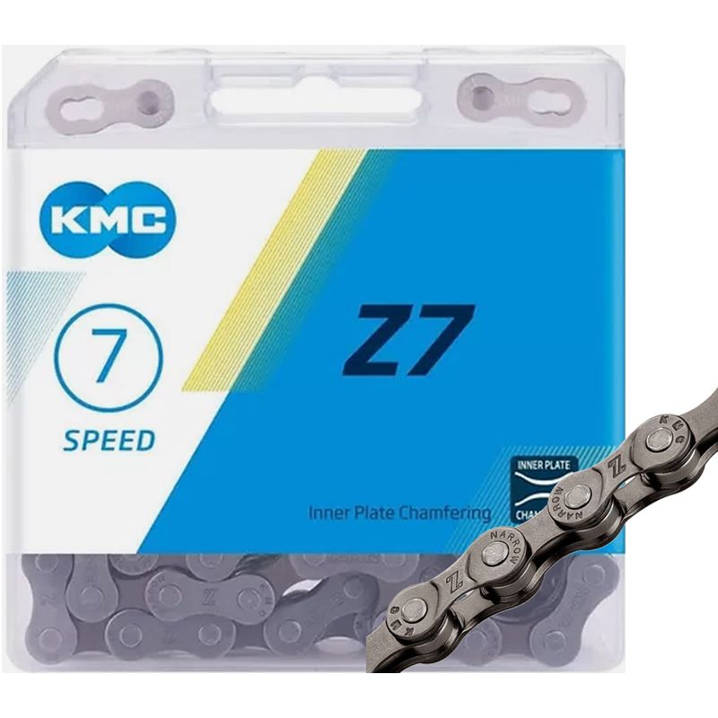 KMC - Cadenilla Bicicleta Kmc Z7 Cadena Ruta Montaña 7 Velocidades