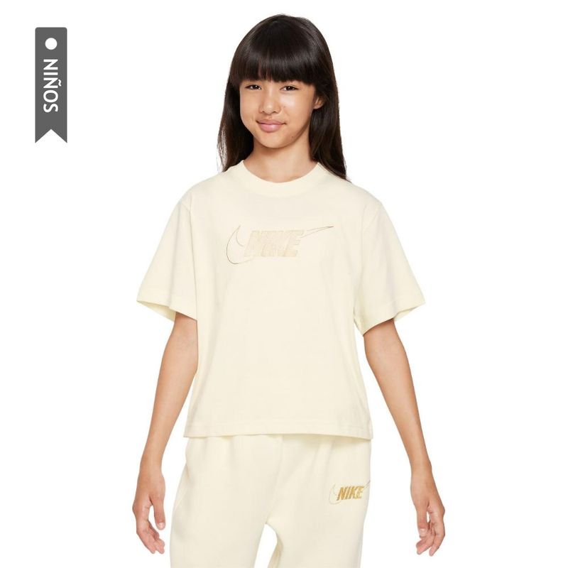 NIKE - Camiseta Nike Sportswear Niña-Beige
