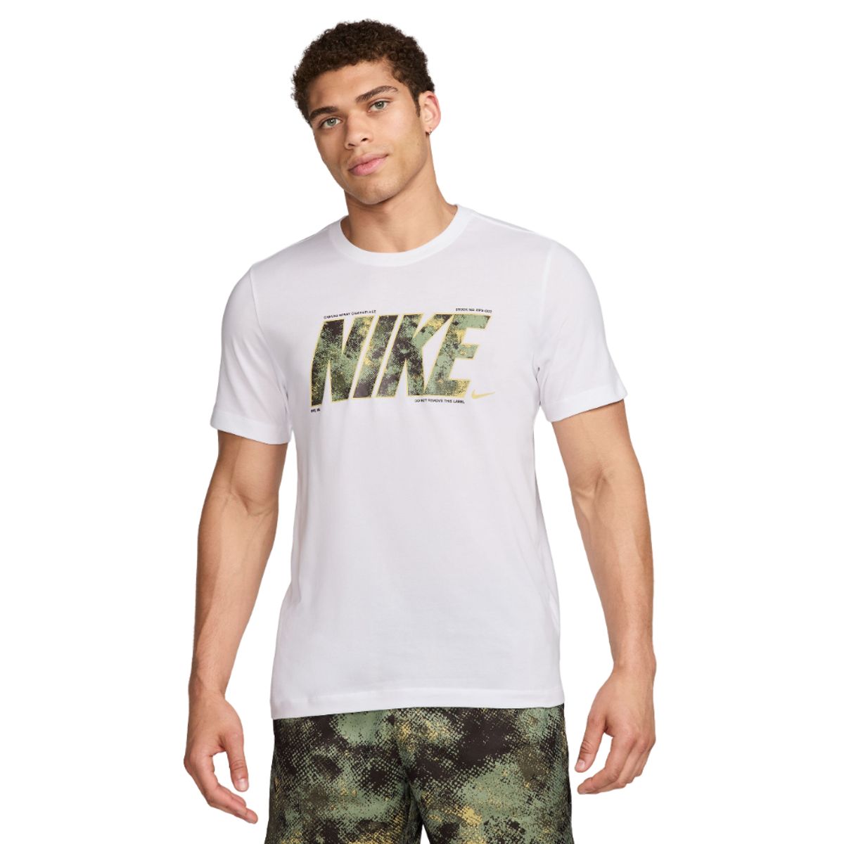 NIKE - Camiseta Nike Tee Camo-Blanco