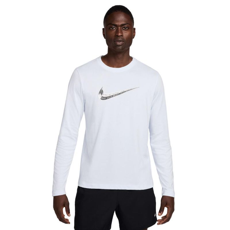 NIKE - Camiseta Manga Larga Nike Club (Cierre En Boton)-Blanco