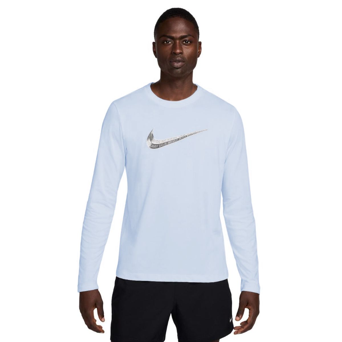 NIKE - Camiseta Manga Larga Nike Club Hombre-Azul Claro