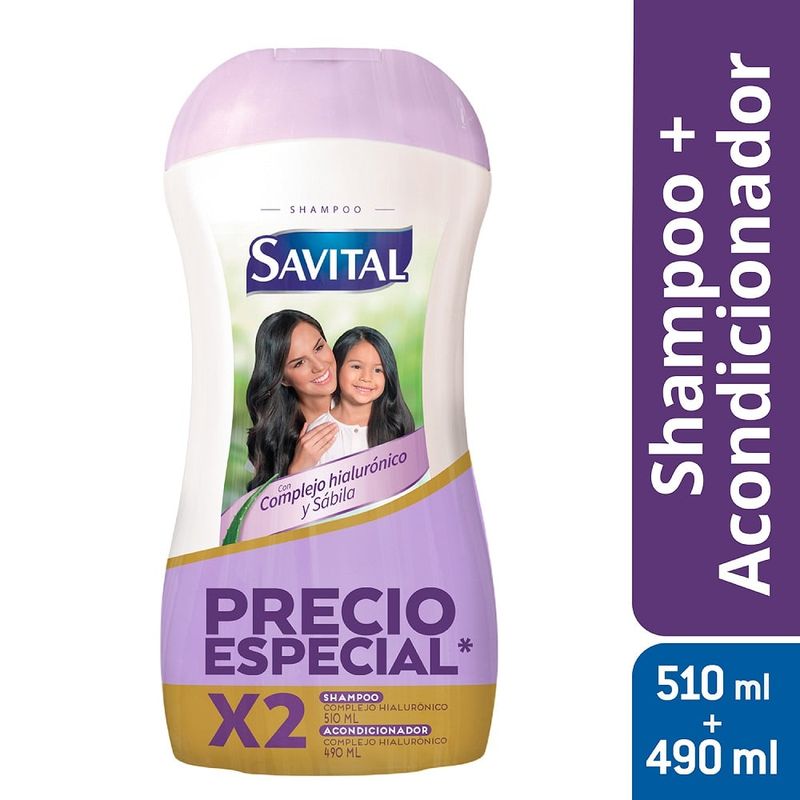 SAVITAL - Oferta Shampoo Savital X 510ml + Acondicionador 490ml