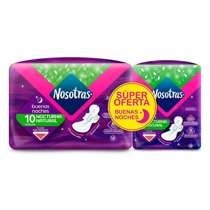 NOSOTRAS - Oferta Toallas Higienicas Nosotras Buenas Noches X 14