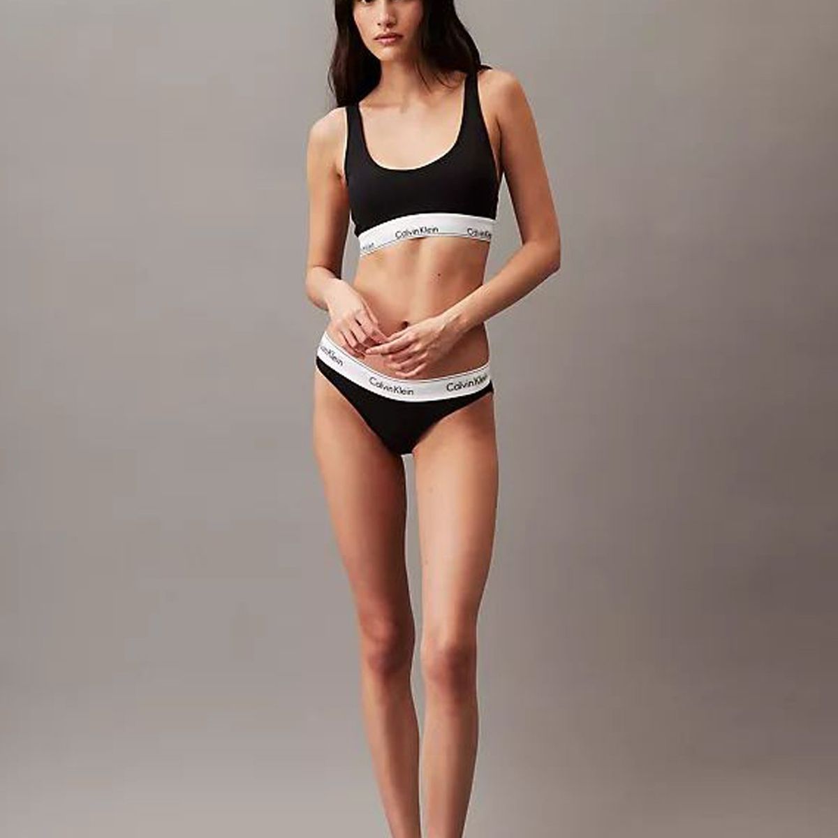 CALVIN KLEIN - Top Negro - Modern Cotton Para Mujer Calvin Klein