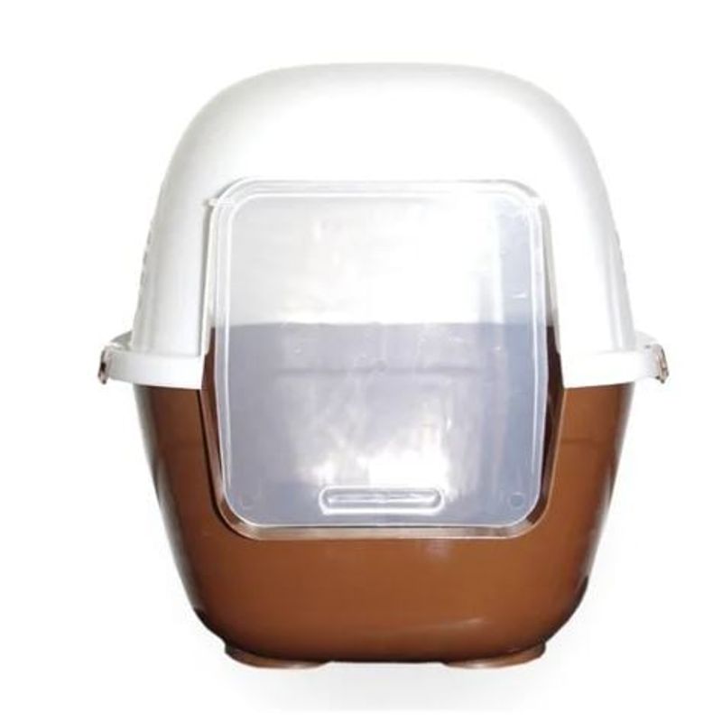 HALLY PET - Baño arenero grande para gatos sin filtro mas pala Marron