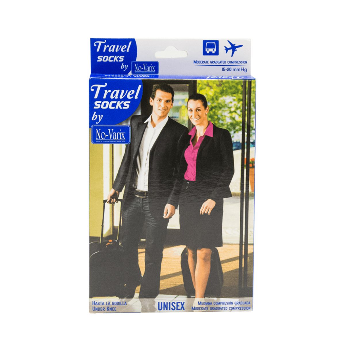 NO VARIX - Calcetin Viajero Negro 15-20 No-Varix Talla M Negro