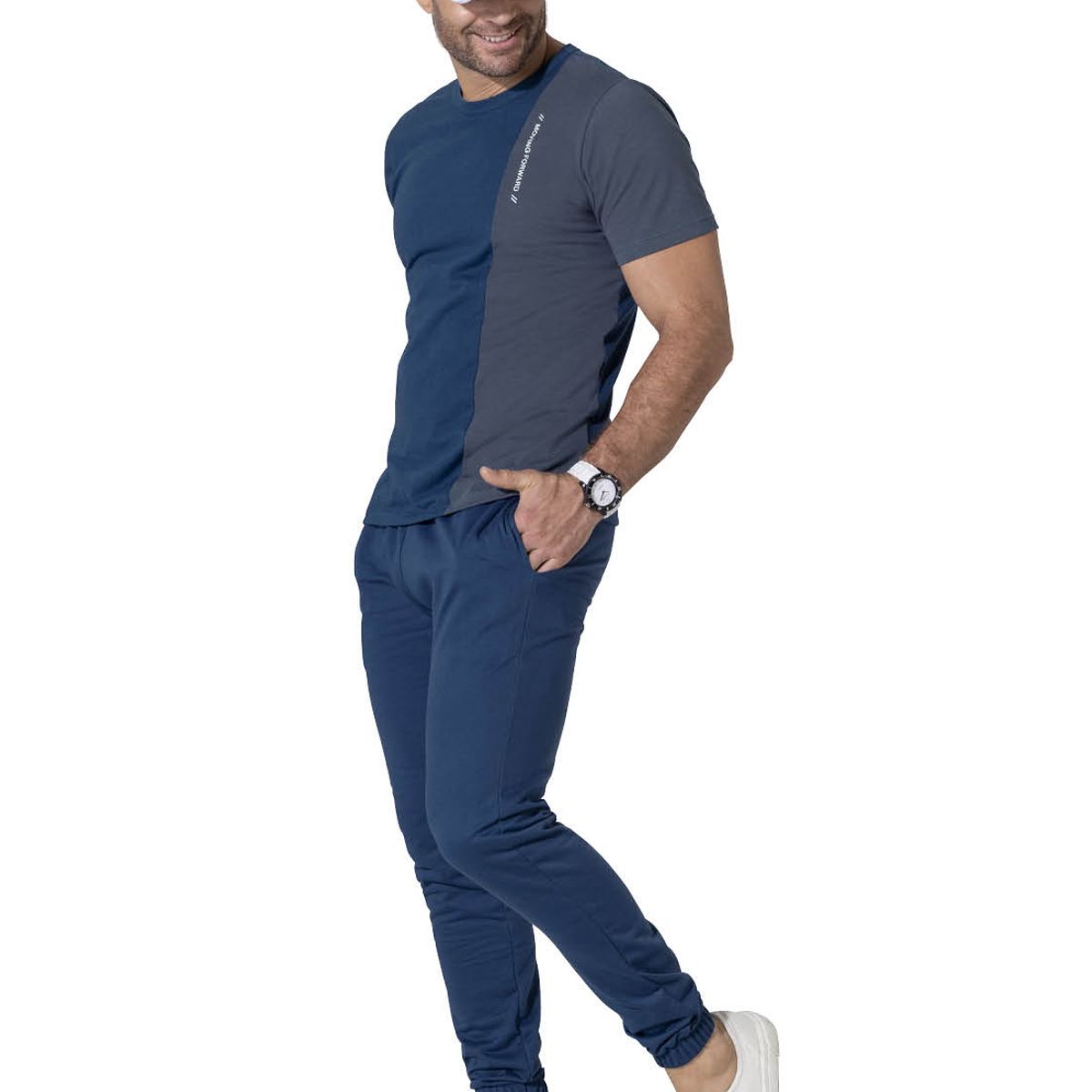 MARKETING PERSONAL - Jogger Masculino Azul Petróleo Oscuro Mp 33636