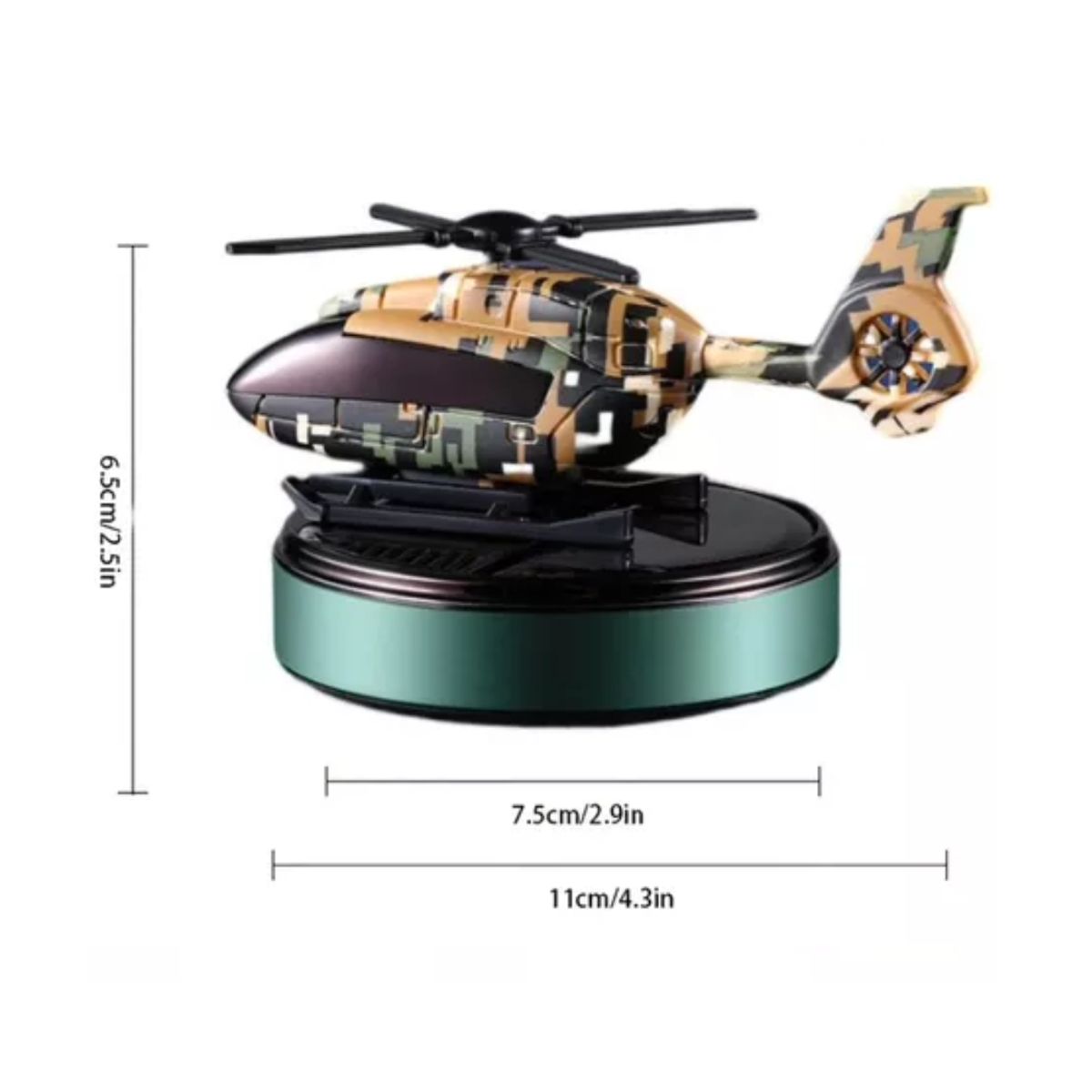 GENERICO - Ambientador Difusor Solar Para Carro Helicoptero Giratorio