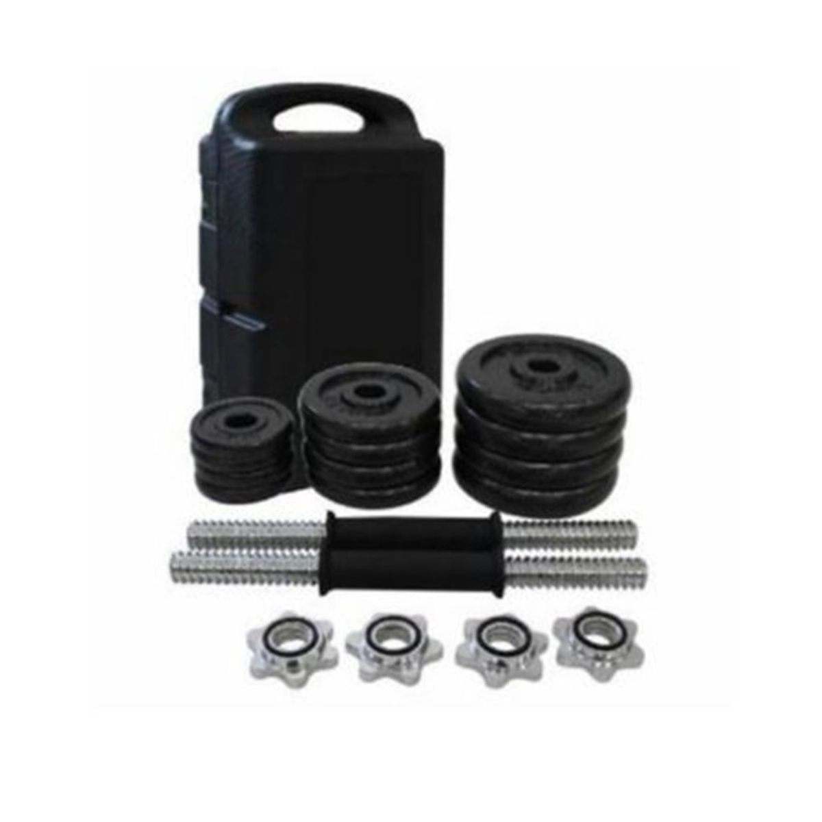 GENERICO - Kit Mancuernas 12 Discos Pesas 20 Kilos Ejercicio