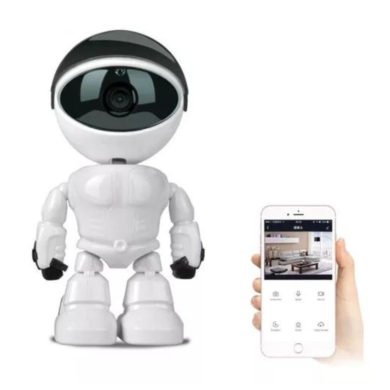 GENERICO - Cámara Ip Forma De Robot Visión Nocturna Wifi Robotica