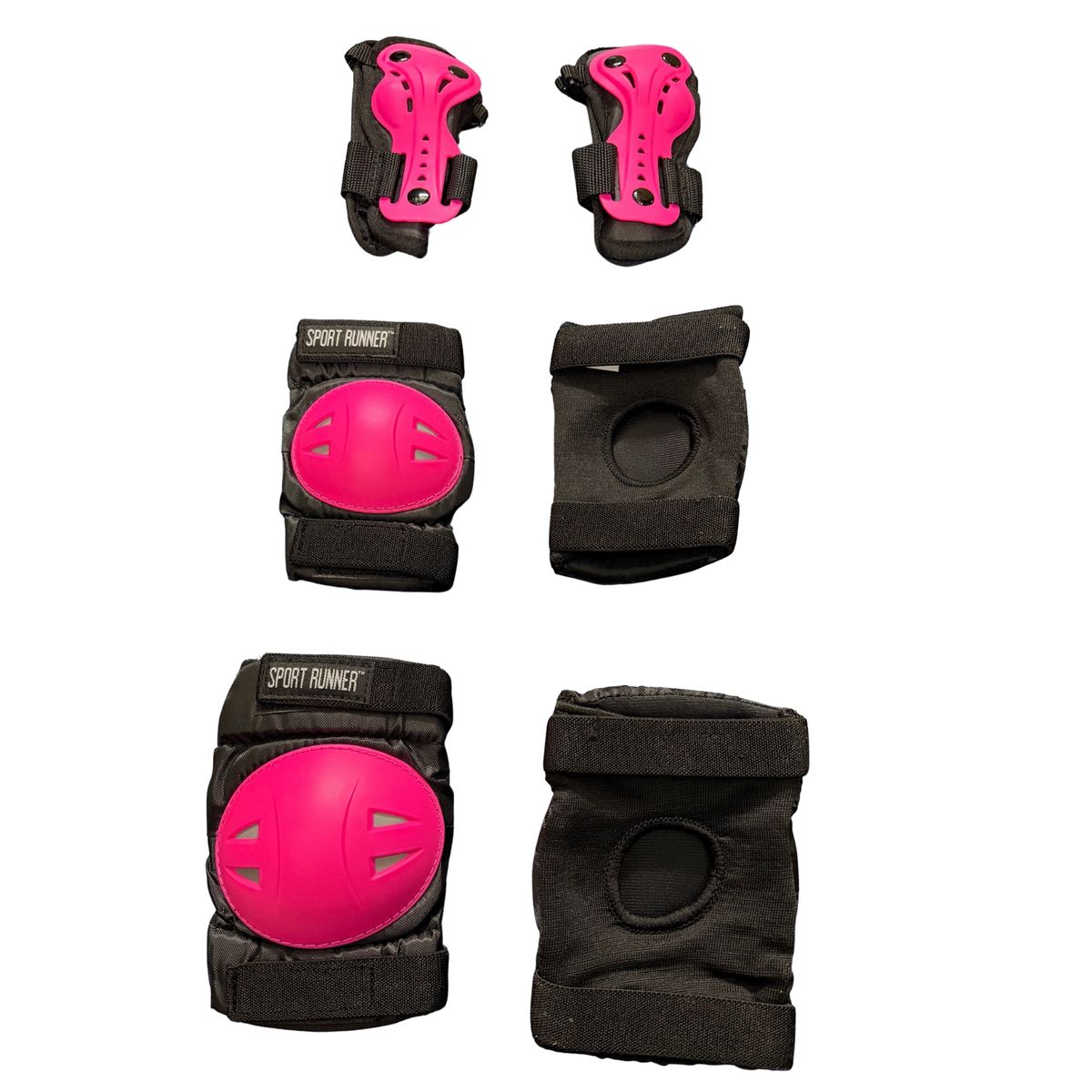 SPORT RUNNER - Protecciones Para Patinaje Licradas y Adhesivas Talla L Color Fucsia