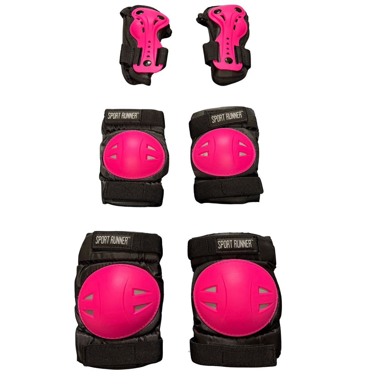 SPORT RUNNER - Protecciones Para Patinaje Licradas y Adhesivas Talla L Color Fucsia