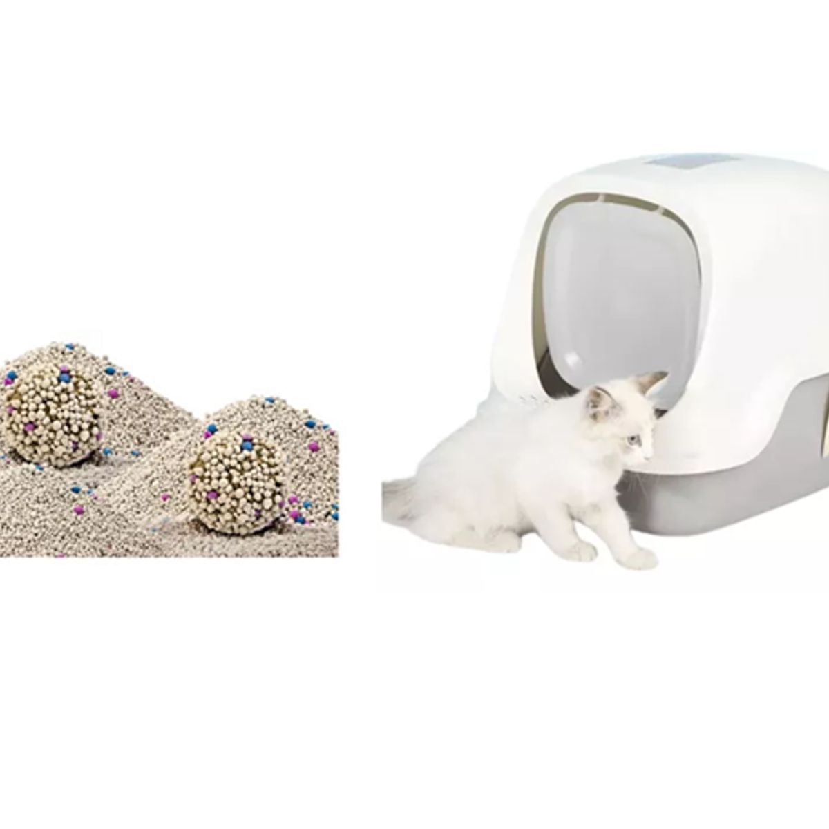 HALLY PET - Combo Baño arenero Gris con filtro mas 6 kg arena