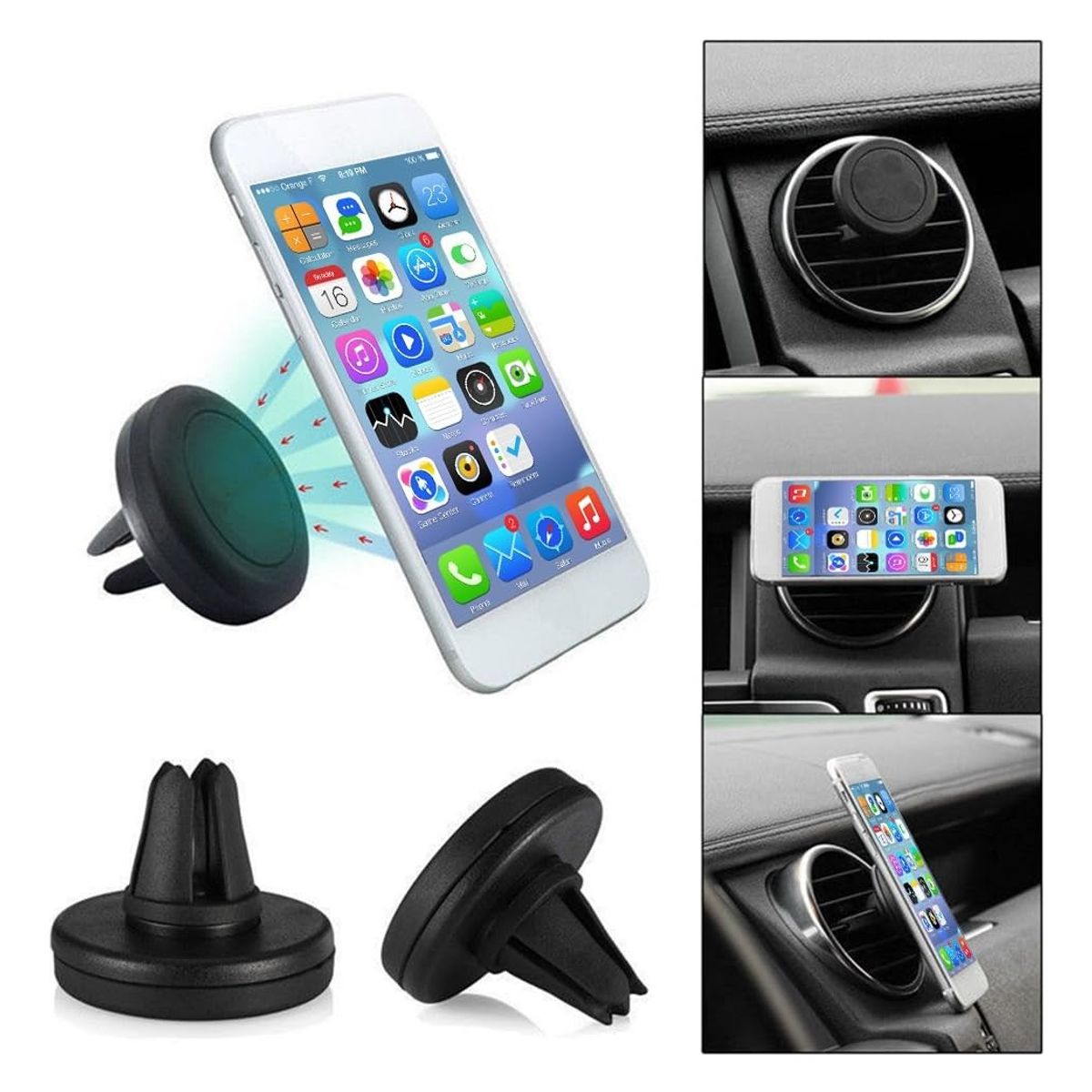GENERICO - Soporte Magnético Celular Holder Para Rejilla De Ventilación de carros