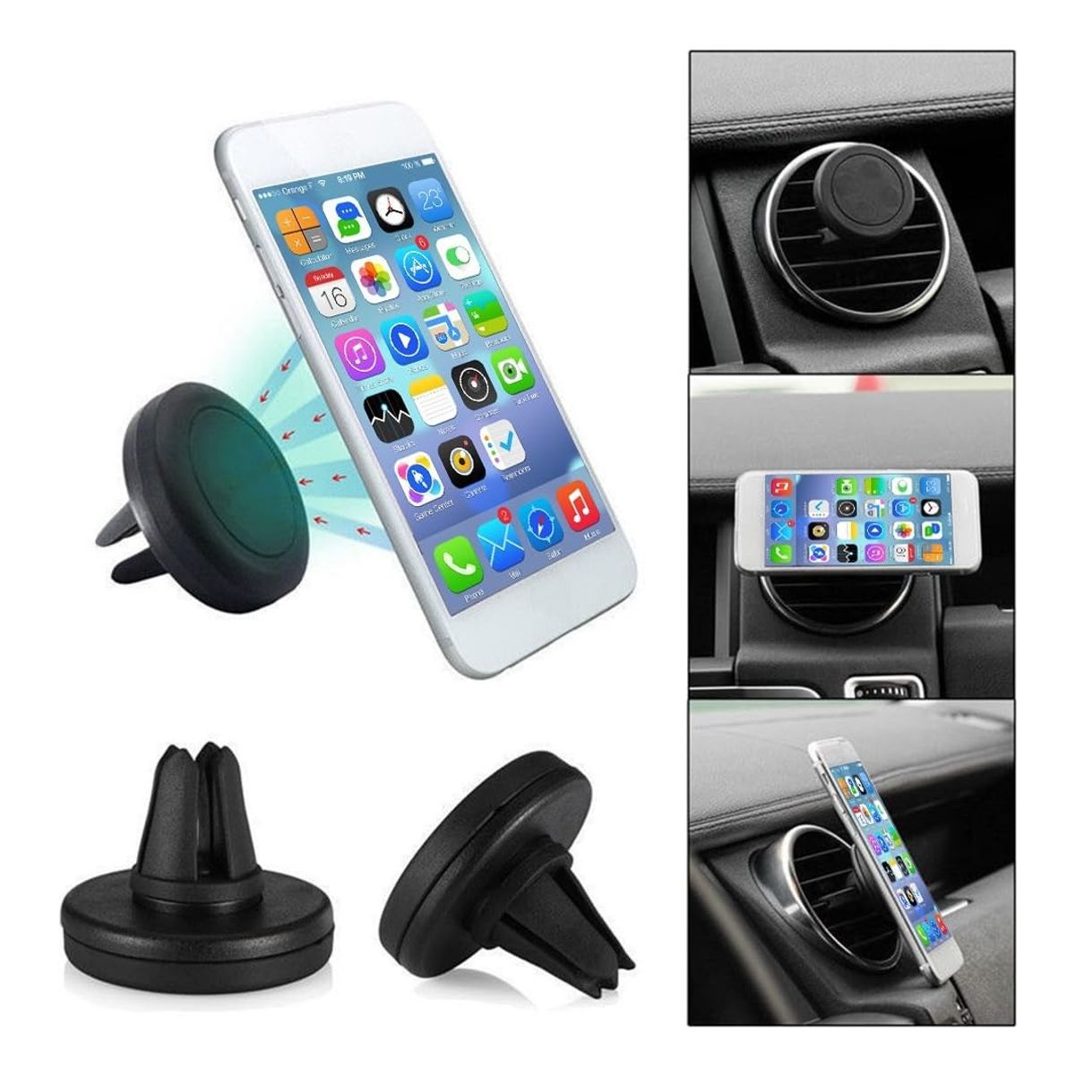 GENERICO - Soporte Magnético Celular Holder Para Rejilla De Ventilación de carros