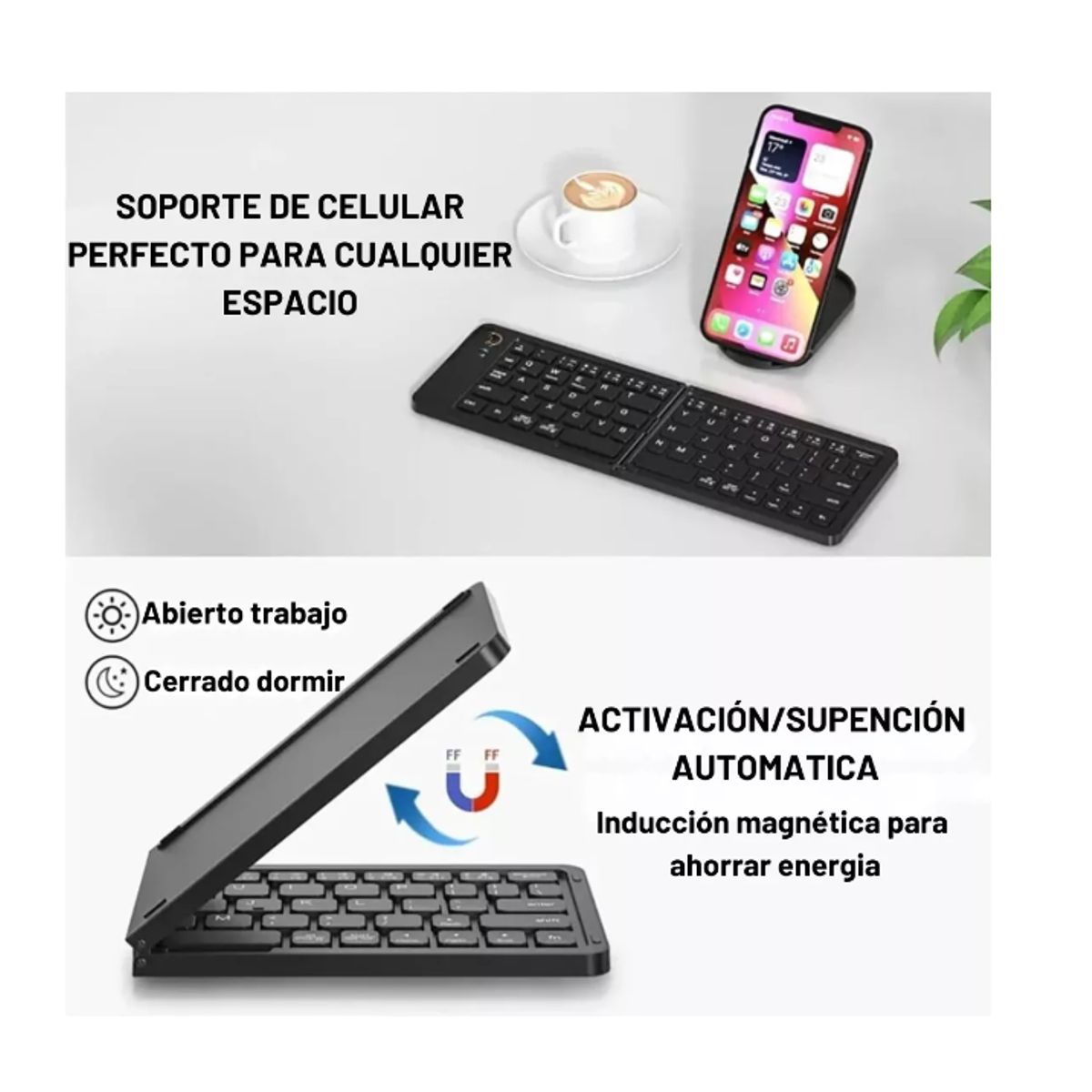 SHEN HUANG - Teclado Plegable Inalambrico Bluetooth Mini